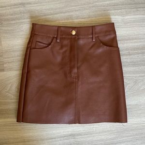 Pleather tan skirt from forever 21 new with tags